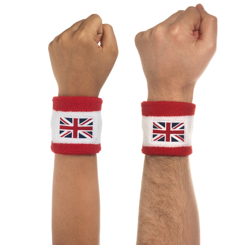 Suddora England Headband & Wristbands Set (Includes 2 Wrist & 1 Head Sweatband) - Image 3